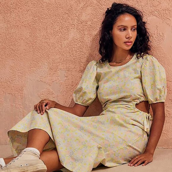 Damson Madder | Dresses | Damson Madder Beatrix Pastel Cut Out Midi Dress S  6 Nwd | Poshmark